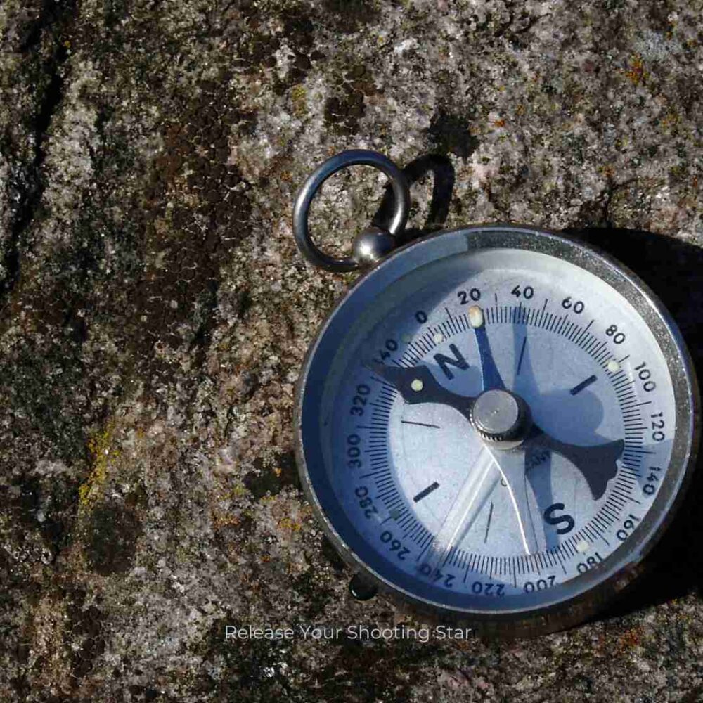 Compass on ground