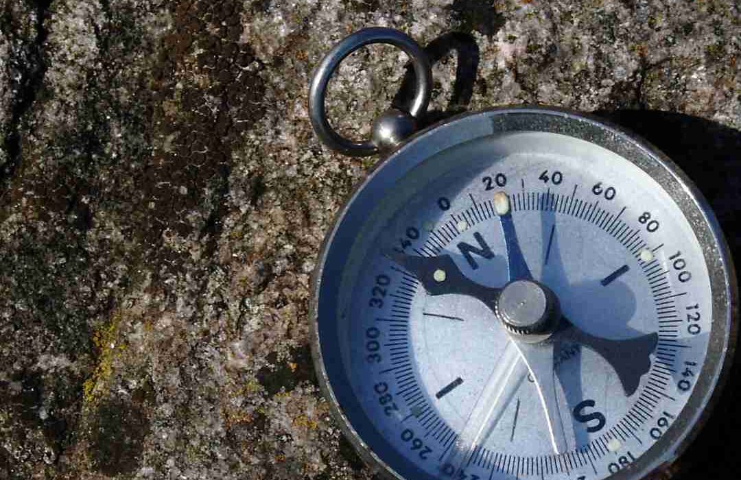 Compass on ground